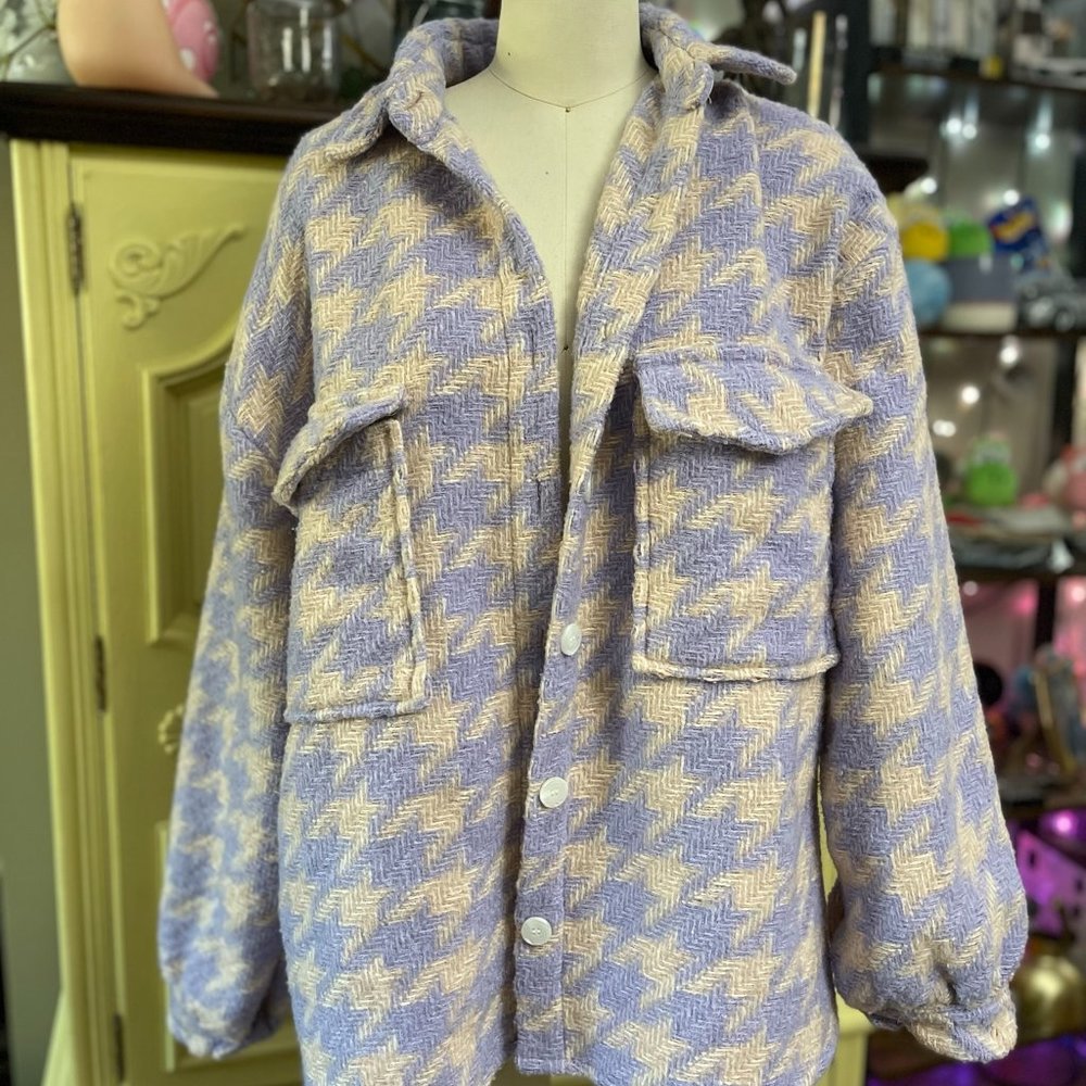 storets Hannah Houndstooth Shirt Jacket